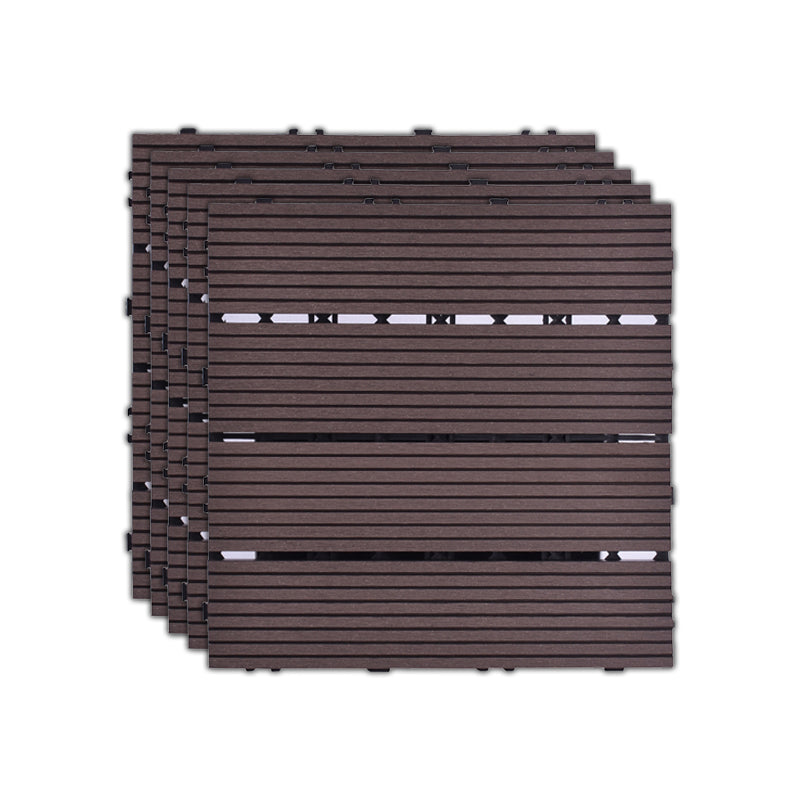 11 Pack 12" X 12" Square Deck/Patio Tiles Snap Fit for Outdoor Patio Tiles