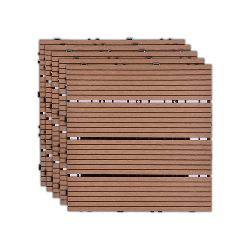 11 Pack 12" X 12" Square Deck/Patio Tiles Snap Fit for Outdoor Patio Tiles