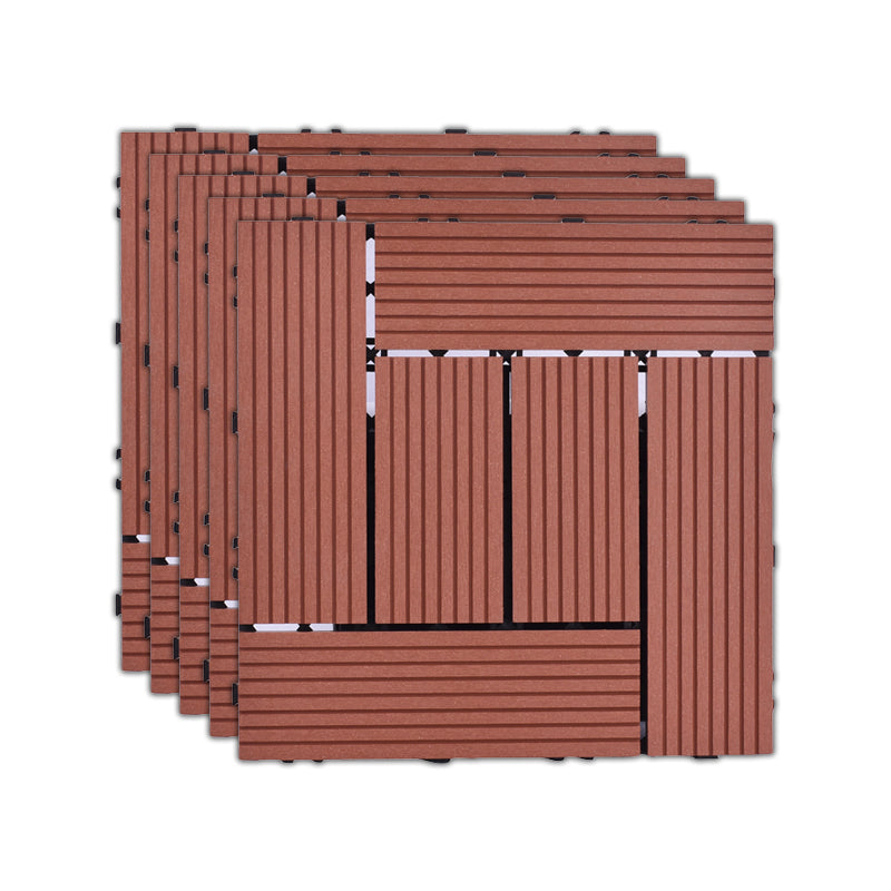 11 Pack 12" X 12" Square Deck/Patio Tiles Snap Fit for Outdoor Patio Tiles