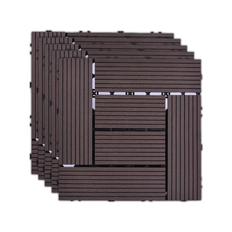 11 Pack 12" X 12" Square Deck/Patio Tiles Snap Fit for Outdoor Patio Tiles