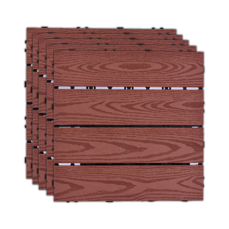 11 Pack 12" X 12" Square Deck/Patio Tiles Snap Fit for Outdoor Patio Tiles