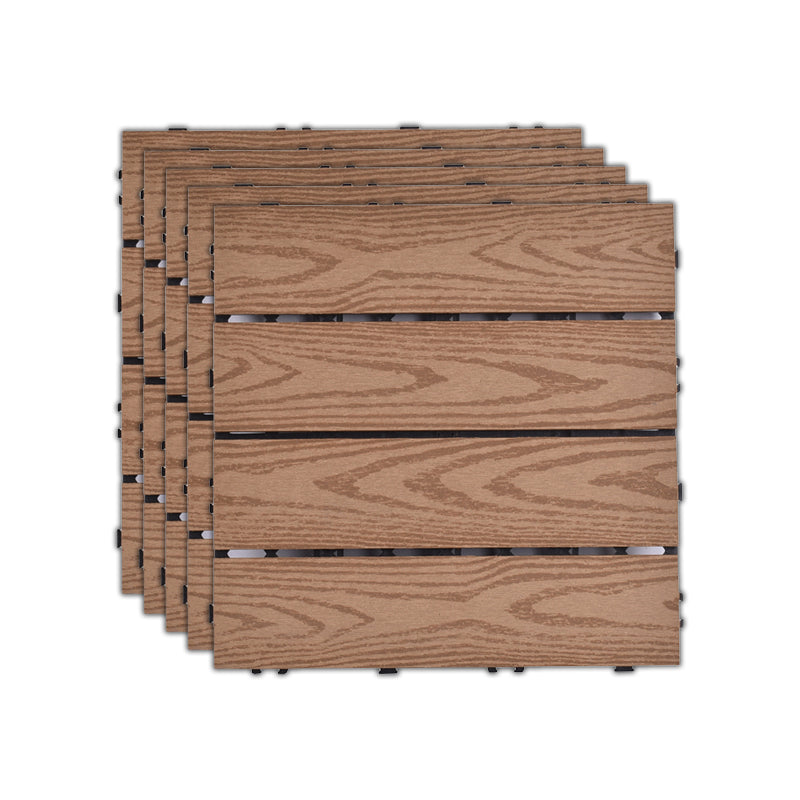 11 Pack 12" X 12" Square Deck/Patio Tiles Snap Fit for Outdoor Patio Tiles