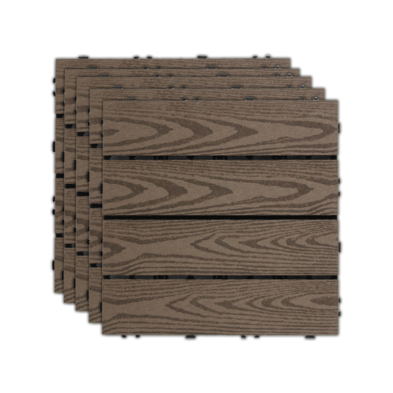 11 Pack 12" X 12" Square Deck/Patio Tiles Snap Fit for Outdoor Patio Tiles