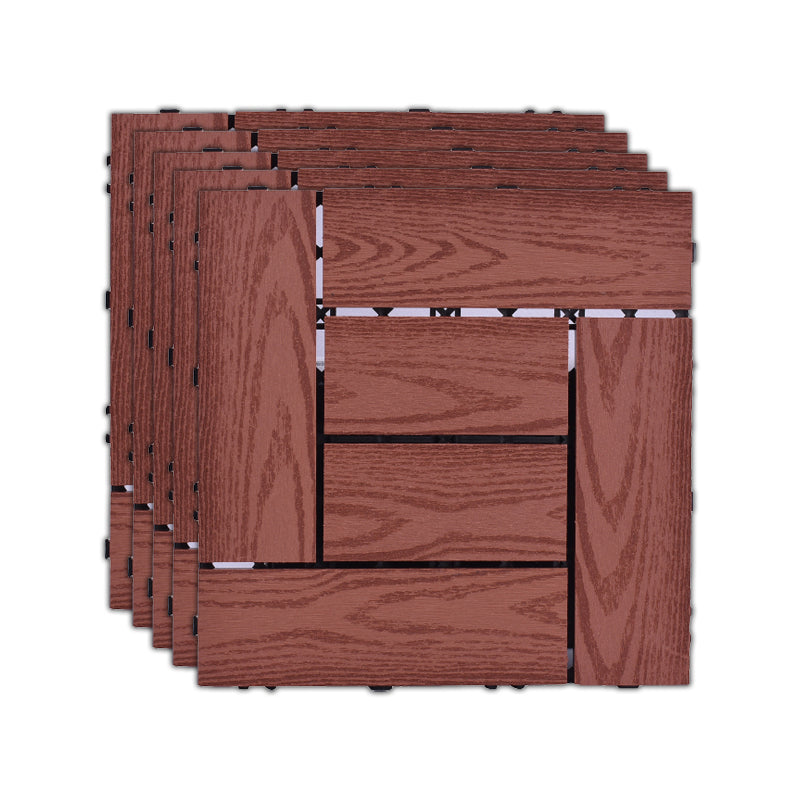 11 Pack 12" X 12" Square Deck/Patio Tiles Snap Fit for Outdoor Patio Tiles