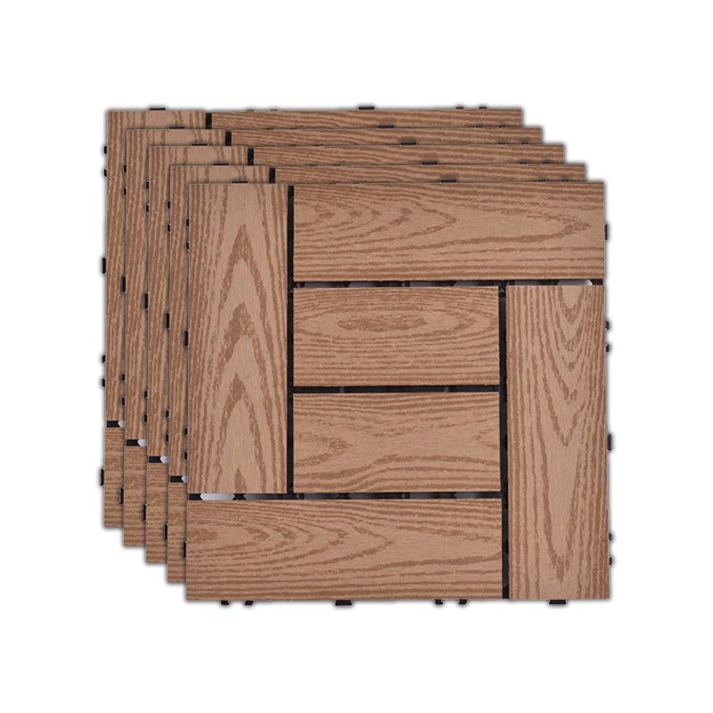 11 Pack 12" X 12" Square Deck/Patio Tiles Snap Fit for Outdoor Patio Tiles
