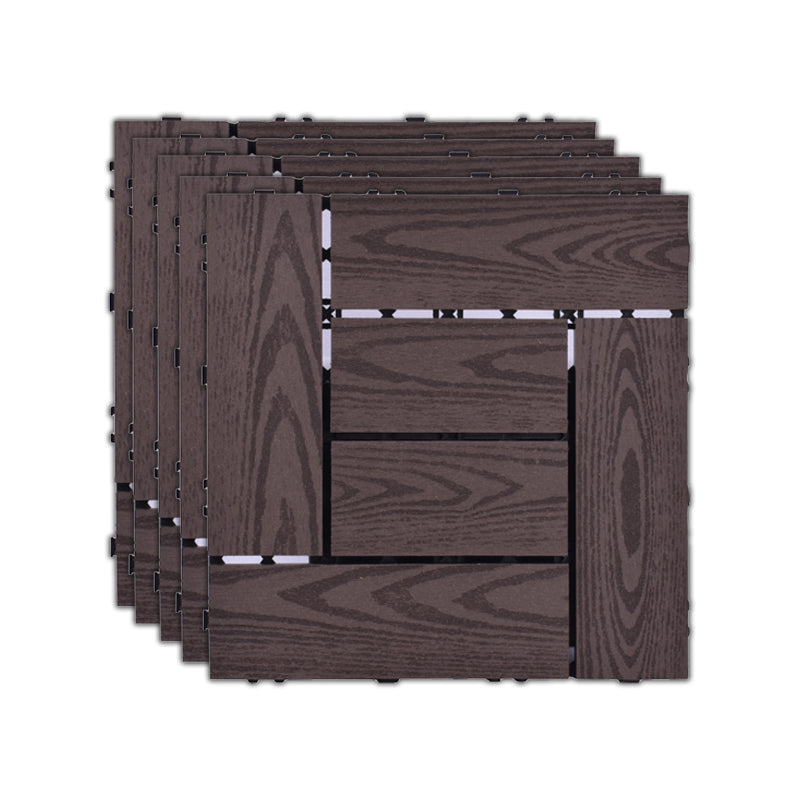 11 Pack 12" X 12" Square Deck/Patio Tiles Snap Fit for Outdoor Patio Tiles