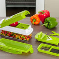 12-in-1 Multifunctional Vegetable Slicer with Interchangeable Blades and Catching Container