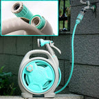 Zevolim| Practical hose reel with spray nozzle – Compact garden hose cart for easy watering