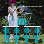 Zevolim| Universal 4-way garden hose splitter – Adjustable faucet splitter