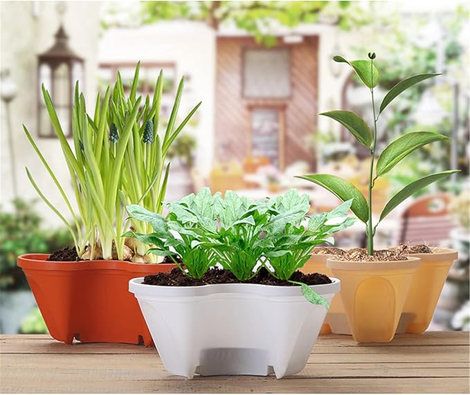 Zevolim| Stackable Plant Tower for Herbs and Vegetables – Vertical Garden Plant Pots for Indoor and Outdoor