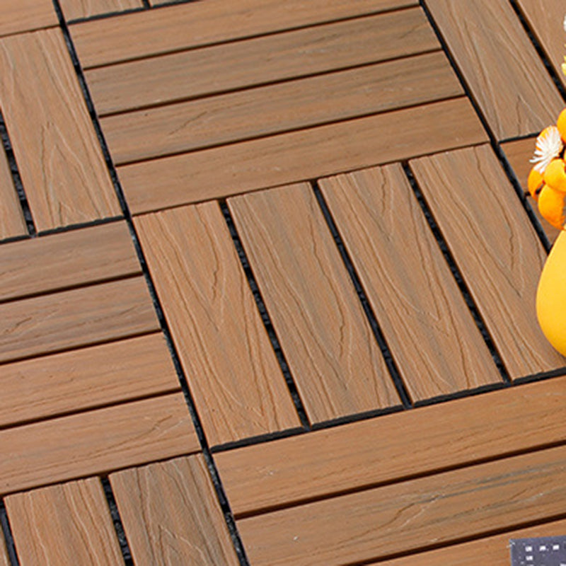 12" X 12" 4-Slat Square PVC Floor Tiles With Interlocking Installation Floor Plates Tiles