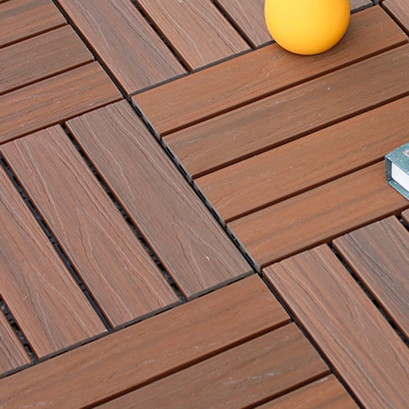 12" X 12" 4-Slat Square PVC Floor Tiles With Interlocking Installation Floor Plates Tiles