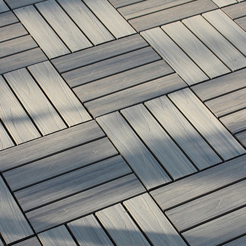 12" X 12" 4-Slat Square PVC Floor Tiles Snap-Fit Installation Floor Tiles