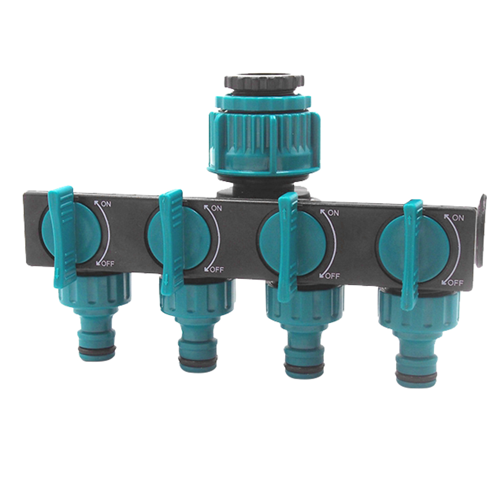 Zevolim| Universal 4-way garden hose splitter – Adjustable faucet splitter