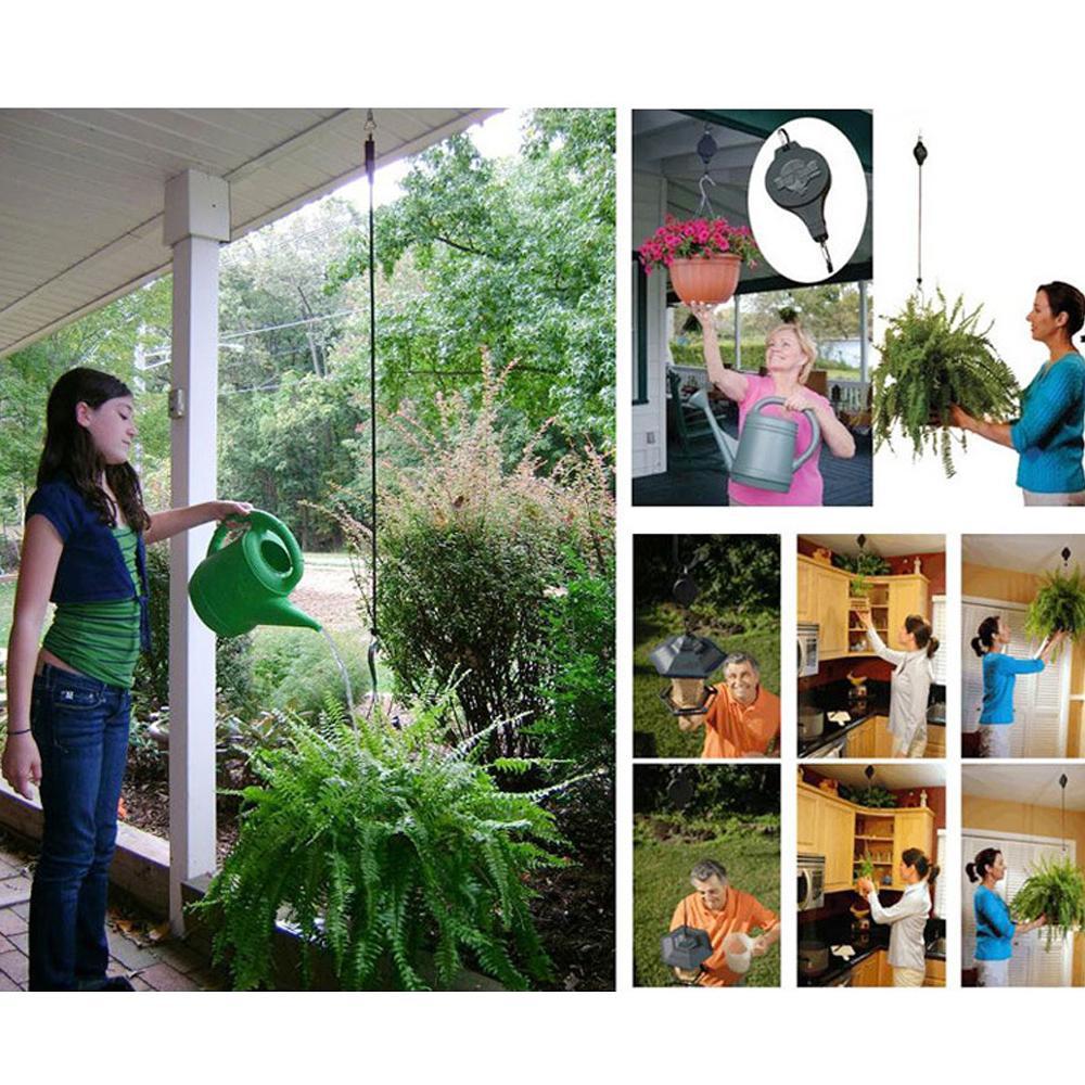Retractable Hook, Plant Pulley for Garden Pots and Bird Feeders