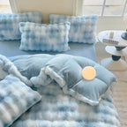 Cozy Plush Bedding Set – Warm and Soft for Autumn & Winter | ReversiBowlifte Design in Rabbit Fur & Milk Velvet | Bowlift