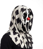 Black and White Clown Ghost Face Adult Costume Mask