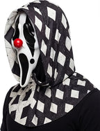 Black and White Clown Ghost Face Adult Costume Mask