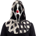 Black and White Clown Ghost Face Adult Costume Mask