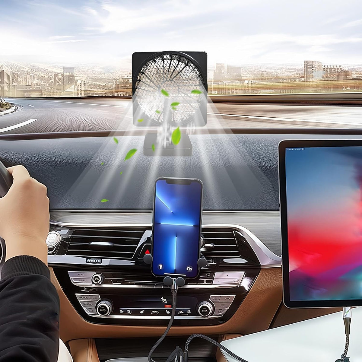 12V USB Air Circulator Car AC Cooling Fan with 360° Rotation (1+1 FREE) – Aurovent