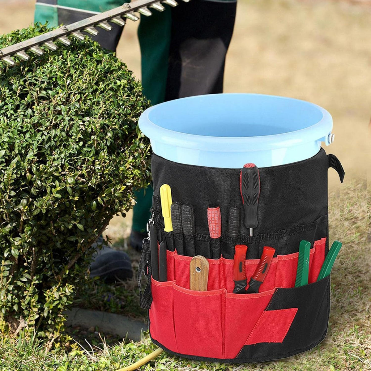 Zevolim| 42-Pocket Multifunctional Garden Tool Storage Bag – Large Storage for Tools