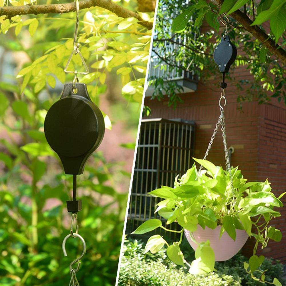 Retractable Hook, Plant Pulley for Garden Pots and Bird Feeders