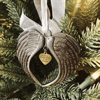 Christmas Tree Memorial Ornaments Angel Wings Bell Pendant Hanging Decoration | Siopsrl