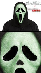 Fun World Scream Ghost Face Glow in the Dark Bling Mask
