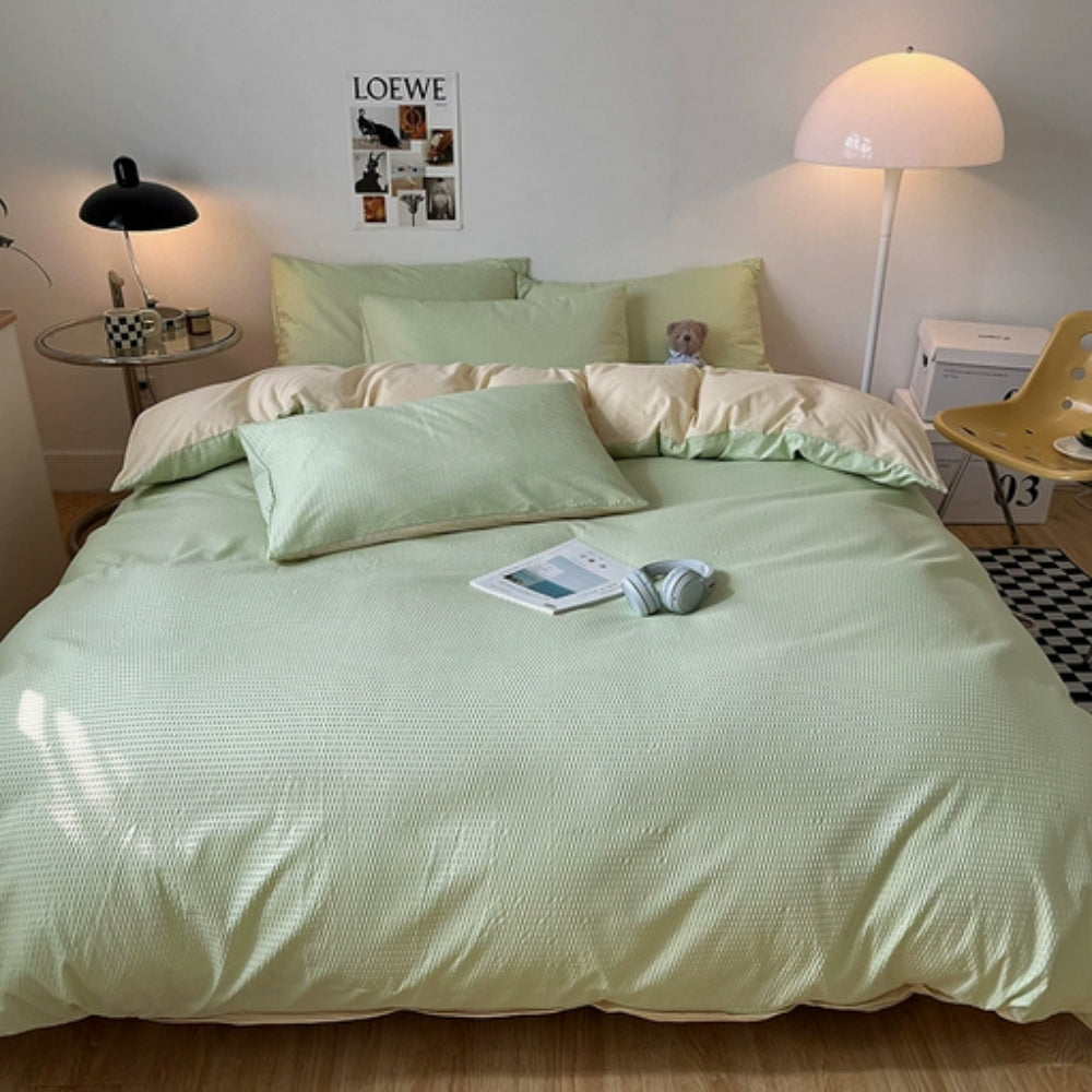 Zevolim| Beaumont Ultra-Soft Waffle Duvet Set | 3pcs Set