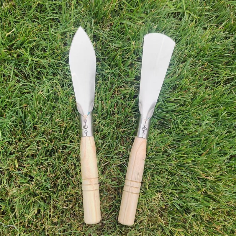 Zevolim| Stainless Steel Weeding Tool and Trowel – Garden Tools with Wooden Handles