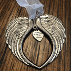 Christmas Tree Memorial Ornaments Angel Wings Bell Pendant Hanging Decoration | Siopsrl