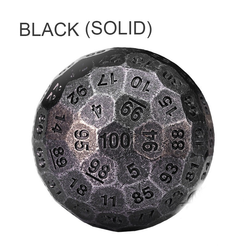 100 Sided Polyhedron Metal Dice with Numbering, Designed for Big Party & More Possibilities