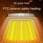 1500W Portable Electric Heater PTC Heating Fan Mini Space Heater