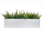 Madeira Aluminum Wall / Fence Block Trough Planter - Modern Seamless Metal (Silver), Waterproof Lining (30" L x 9" W x 9" Tall)