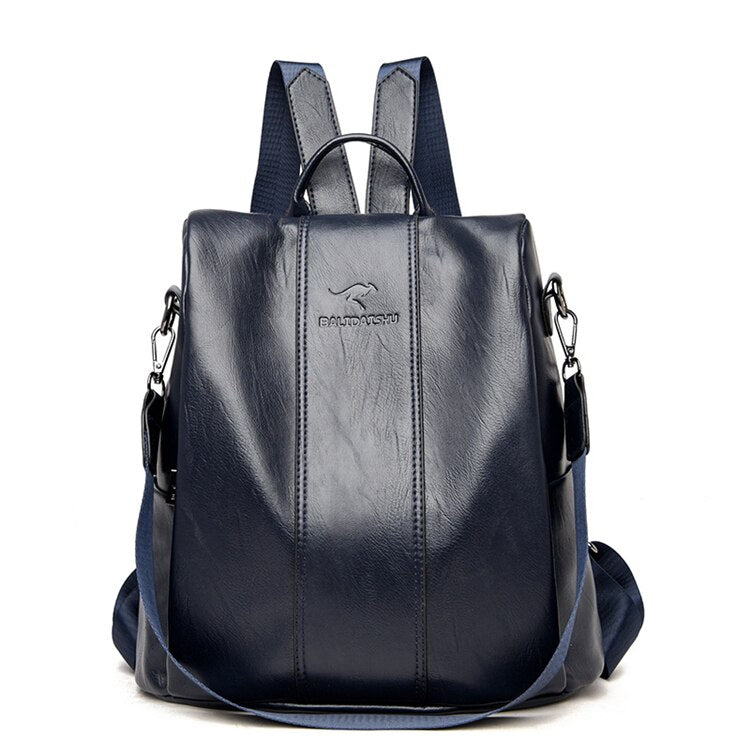 Zevolim | Theft-Proof Leather Backpack for Women in Vintage Style