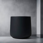 Ainslie Organic Modern Cylinder Planter - Tapered Matte Fiberglass - Outdoor / Indoor (9.5" / 13" / 16.5" Tall)
