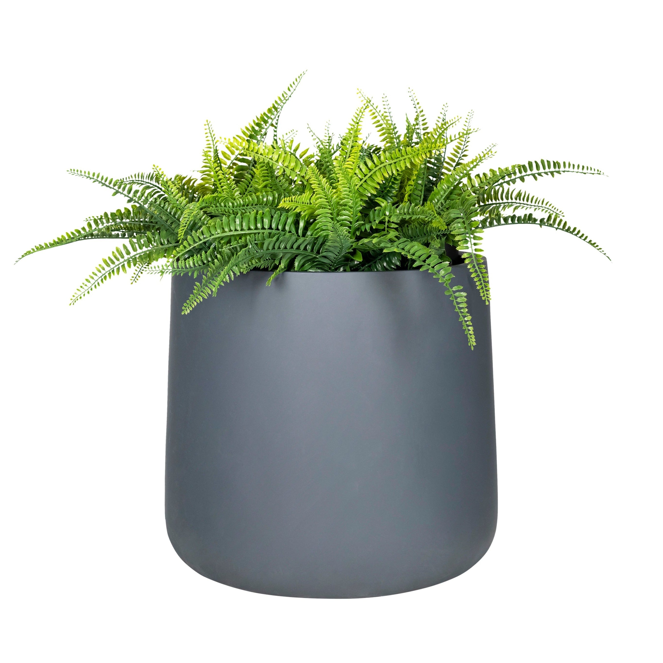 Ainslie Organic Modern Cylinder Planter - Tapered Matte Fiberglass - Outdoor / Indoor (9.5" / 13" / 16.5" Tall)