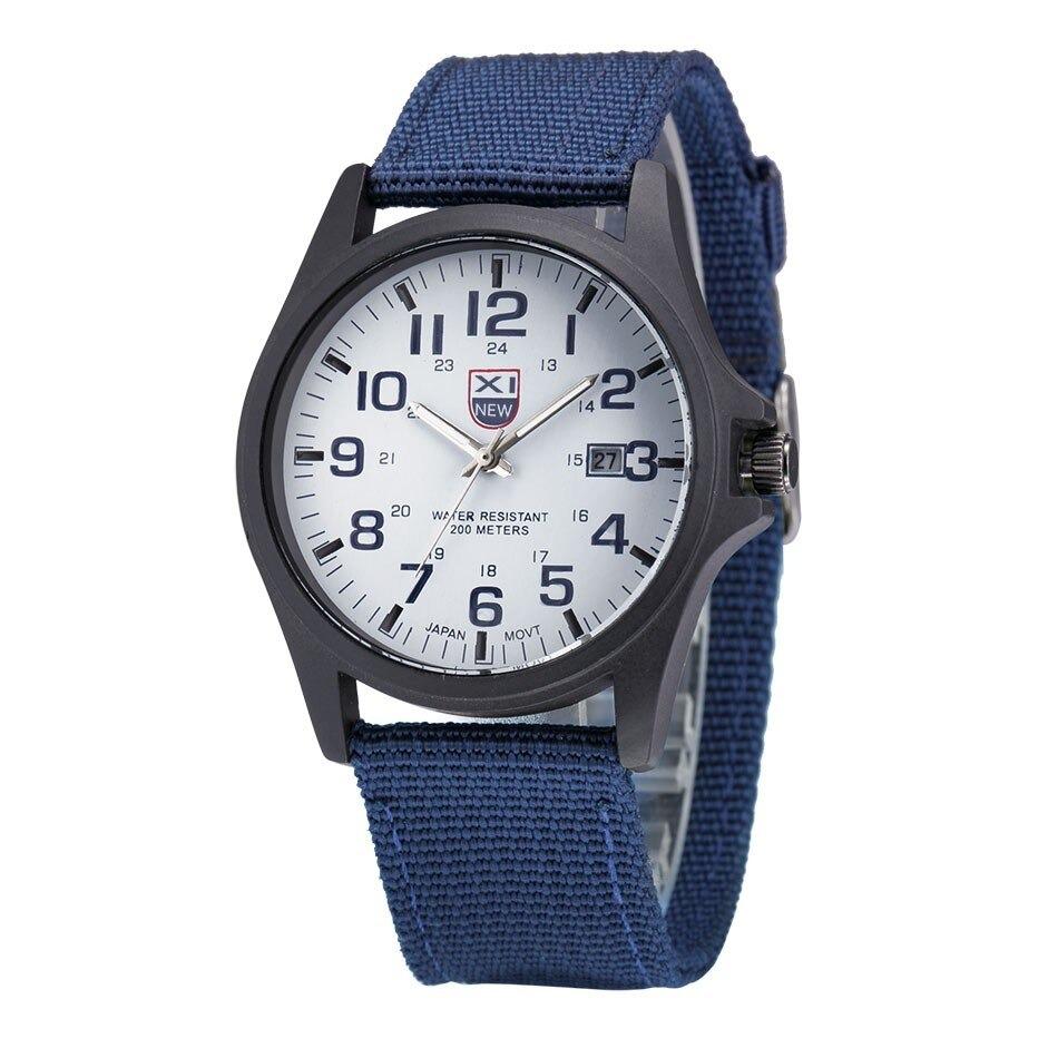 Men's Tactical Watch with 50 m Water Resistance, Stopwatch, and Night Light