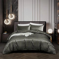Zevolim| VelvetDream - Black Satin Bed Set