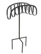 ornate wrought iron outdoor garden hose stand with rustproof powder-coated finish