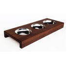 Ciocco Dip Tray - Handcrafted Walnut Serving Tray, 3 Bowl