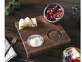Ciocco Tapas Board - Modern Hardwood Serveware, 2 Bowls.