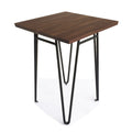 Ciocco End Table - MCM Walnut Hardwood Top w/ Iron Base ( 18" x 18" x 23" High)