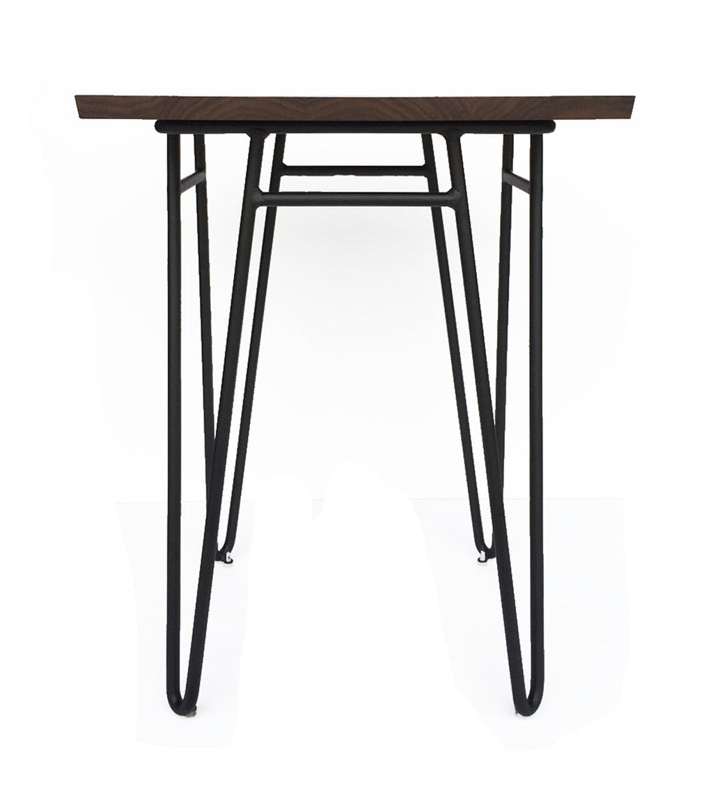 Ciocco End Table - MCM Walnut Hardwood Top w/ Iron Base ( 18" x 18" x 23" High)