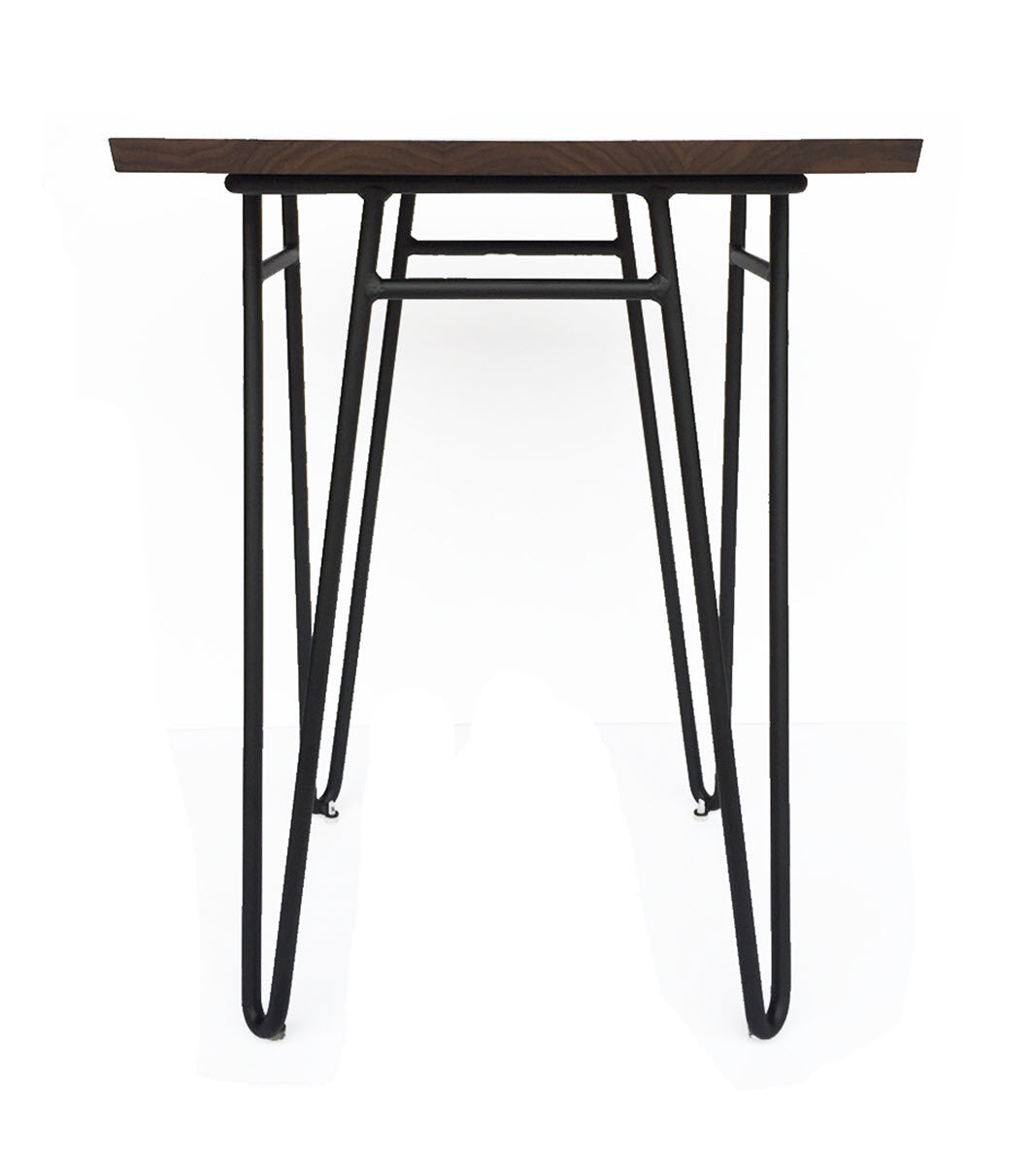 Ciocco End Table - MCM Walnut Hardwood Top w/ Iron Base ( 18" x 18" x 23" High)