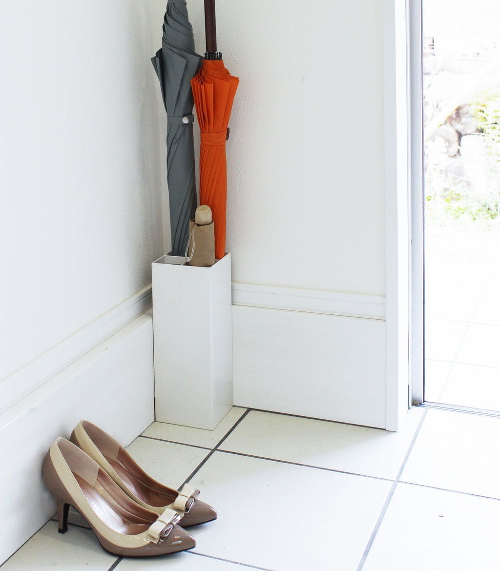 DryKeep – Narrow Steel Umbrella Stand with Drop Collection and Non-Slip Base