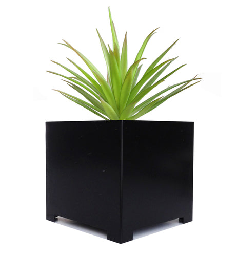 Alora Steel Cube Planter - Architectural Heavy Duty (16 Guage) Indoor / Outdoor Block (10" / 14" / 18" / 23" Square)
