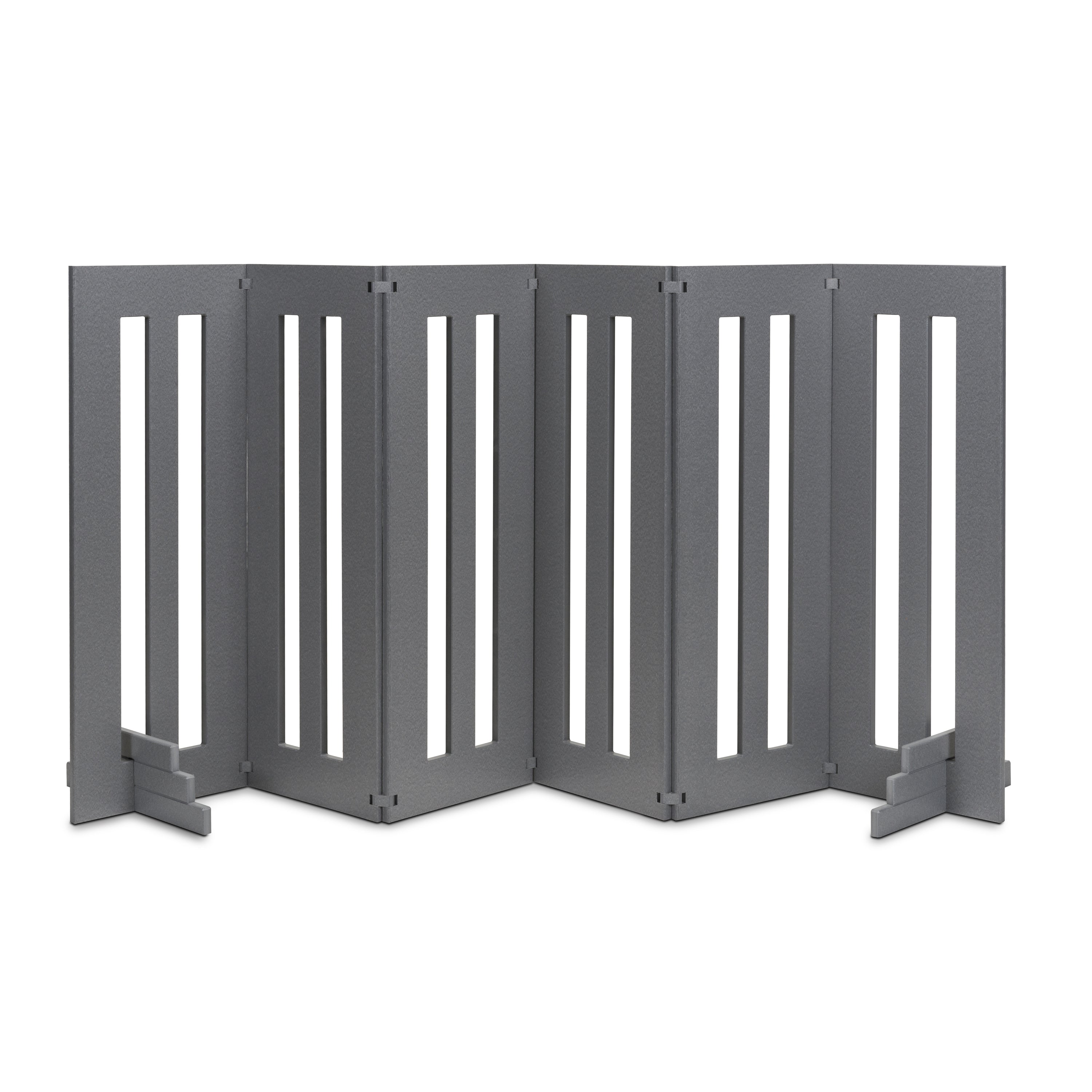 Backyard Dog 32" Tall Freestanding Outdoor Dog Gate - Weatherproof, Adjustable, Foldable Barrier (28" - 80" Extra Wide)