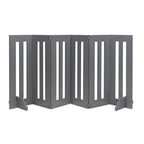 Backyard Dog Freestanding 24" Tall Outdoor Dog Gate - Weatherproof, Adjustable, Foldable Pet Barrier (28" - 80" Extra Wide)