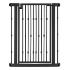 Dahlia Slim Gap 42" Extra Tall Pet Gate w/ Door (34.5" - 61.5" Extra Wide) Wrought Iron / Steel - Indoor Easy Pressure Mounted - Strong Dog, Cat